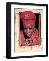 Herero Tribeswomen Wearing Turban and Dangling Earrings, Windhoek, Namibia 1951-Margaret Bourke-White-Framed Photographic Print