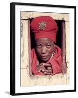 Herero Tribeswomen Wearing Turban and Dangling Earrings, Windhoek, Namibia 1951-Margaret Bourke-White-Framed Photographic Print