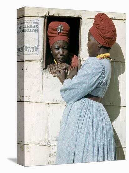 Herero Tribeswomen Wearing Turban and Dangling Earrings, Windhoek, Namibia 1953-Margaret Bourke-White-Stretched Canvas