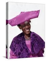 Herero Woman in Traditional Attire, Namibia-Nigel Pavitt-Stretched Canvas