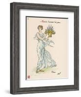Heres Flowers for You!-Walter Crane-Framed Art Print