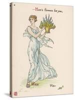 Heres Flowers for You!-Walter Crane-Stretched Canvas