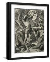 Hereward Cutting His Way Through the Norman Host-James Cooper-Framed Giclee Print