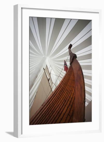 Heritage Hejmkomstviking Ship Replica, Moorhead, Minnesota, USA-Walter Bibikow-Framed Photographic Print