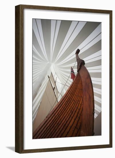 Heritage Hejmkomstviking Ship Replica, Moorhead, Minnesota, USA-Walter Bibikow-Framed Photographic Print