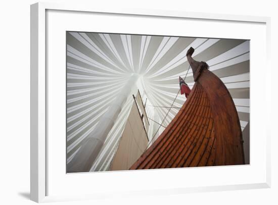 Heritage Hejmkomstviking Ship Replica, Moorhead, Minnesota, USA-Walter Bibikow-Framed Photographic Print