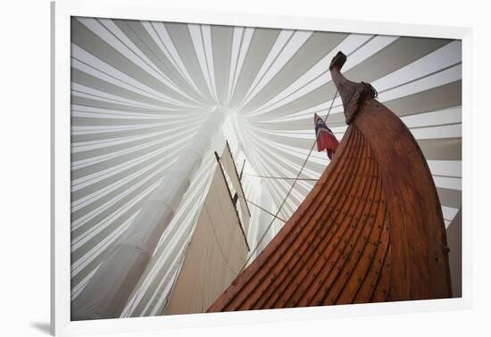 Heritage Hejmkomstviking Ship Replica, Moorhead, Minnesota, USA-Walter Bibikow-Framed Photographic Print