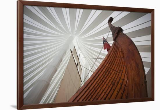 Heritage Hejmkomstviking Ship Replica, Moorhead, Minnesota, USA-Walter Bibikow-Framed Photographic Print