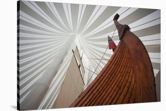 Heritage Hejmkomstviking Ship Replica, Moorhead, Minnesota, USA-Walter Bibikow-Stretched Canvas