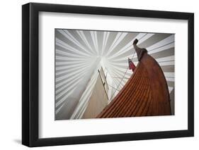 Heritage Hejmkomstviking Ship Replica, Moorhead, Minnesota, USA-Walter Bibikow-Framed Photographic Print