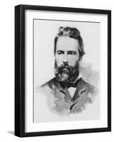 Herman Melville American Writer-Dewey-Framed Premium Photographic Print