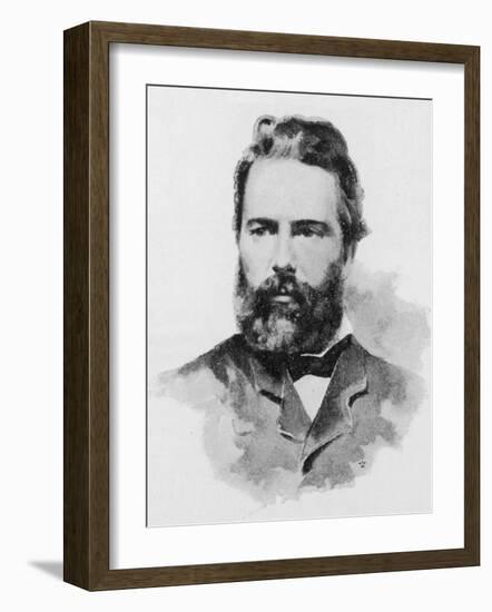 Herman Melville American Writer-Dewey-Framed Photographic Print