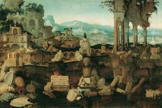 Landscape with Roman Ruins, 1536-Herman Posthumus-Stretched Canvas