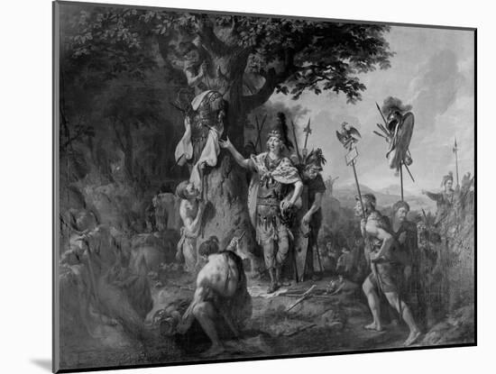 Hermann Celebrating Victory after the Battle in the Teutoburg Forest-Johann Heinrich Wilhelm Tischbein-Mounted Giclee Print