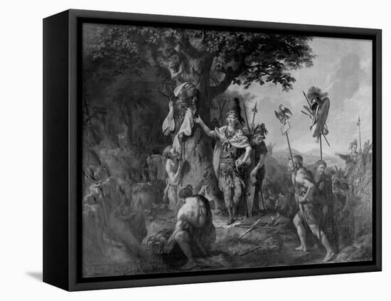 Hermann Celebrating Victory after the Battle in the Teutoburg Forest-Johann Heinrich Wilhelm Tischbein-Framed Stretched Canvas