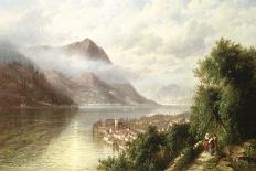 View in the Italian Lakes-Hermann Corrodi-Stretched Canvas