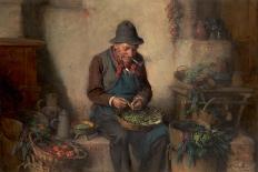 Old Man Shelling Peas, C.1880-Hermann Kern-Framed Giclee Print