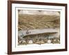 Hermann, Missouri - Panoramic Map-Lantern Press-Framed Art Print