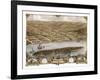 Hermann, Missouri - Panoramic Map-Lantern Press-Framed Art Print