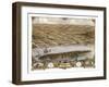 Hermann, Missouri - Panoramic Map-Lantern Press-Framed Art Print