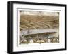 Hermann, Missouri - Panoramic Map-Lantern Press-Framed Art Print