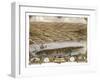 Hermann, Missouri - Panoramic Map-Lantern Press-Framed Art Print