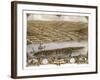 Hermann, Missouri - Panoramic Map-Lantern Press-Framed Art Print