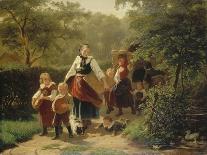 Returning from the Backery, 1860-Hermann Sondermann-Framed Giclee Print