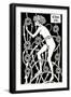 Hermaphrodite Amongst the Roses from Le Morte D'Arthur by Sir Thomas Malory, 1894-Aubrey Beardsley-Framed Giclee Print