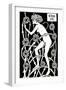 Hermaphrodite Amongst the Roses from Le Morte D'Arthur by Sir Thomas Malory, 1894-Aubrey Beardsley-Framed Giclee Print