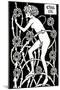 Hermaphrodite Amongst the Roses from Le Morte D'Arthur by Sir Thomas Malory, 1894-Aubrey Beardsley-Mounted Giclee Print