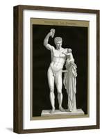 Hermes and the Infant Dionysos Attributed to Praxiteles C.1895 (Colour Chromolithograph)-null-Framed Giclee Print