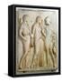 Hermes, Orpheus and Eurydice, Relief, Roman Copy of the Original from the 5th Century BC-null-Framed Stretched Canvas