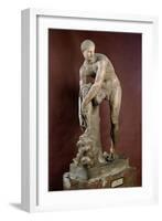 Hermes Tying His Sandal, Roman Copy of a Greek Original Attributed to Lysippos-Lysippos-Framed Giclee Print