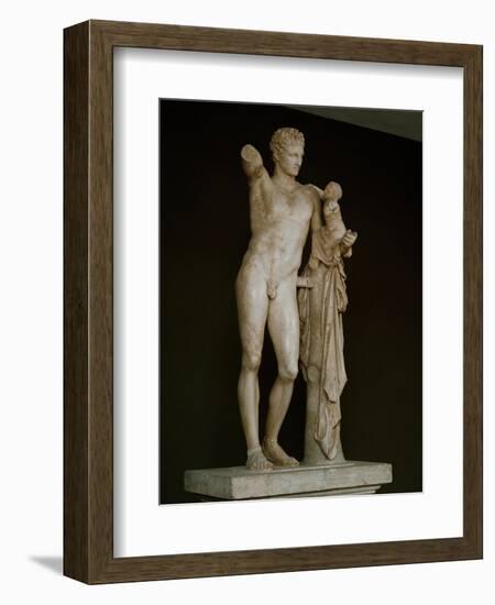 Hermes with Infant Dionysos on His Arm-Praxiteles-Framed Giclee Print