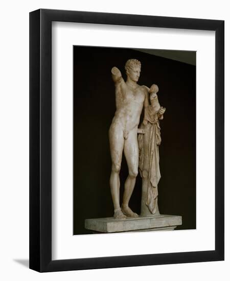 Hermes with Infant Dionysos on His Arm-Praxiteles-Framed Giclee Print