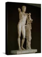 Hermes with Infant Dionysos on His Arm-Praxiteles-Stretched Canvas