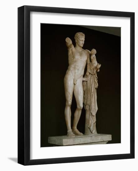 Hermes with Infant Dionysos on His Arm-Praxiteles-Framed Giclee Print