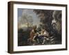 Herminie panse les blessures de Tancrède aprés le combat d'Argante-Pier Francesco Mola-Framed Giclee Print