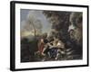 Herminie panse les blessures de Tancrède aprés le combat d'Argante-Pier Francesco Mola-Framed Giclee Print