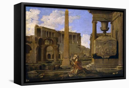 Hermit Among the Ruins, 1637-1638-Jean Lemaire-Framed Stretched Canvas