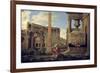 Hermit Among the Ruins-Nicolas Poussin-Framed Giclee Print