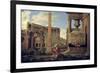 Hermit Among the Ruins-Nicolas Poussin-Framed Giclee Print