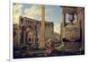 Hermit Among the Ruins-Nicolas Poussin-Framed Giclee Print