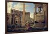 Hermit Among the Ruins-Nicolas Poussin-Framed Giclee Print