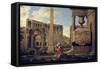 Hermit Among the Ruins-Nicolas Poussin-Framed Stretched Canvas