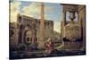 Hermit Among the Ruins-Nicolas Poussin-Stretched Canvas