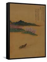 Hermit Fishing on the Peach Blossom Stream, in the Style of Zhao Mengfu, from an Album of Ten…-Yun Shouping-Framed Stretched Canvas