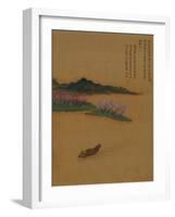 Hermit Fishing on the Peach Blossom Stream, in the Style of Zhao Mengfu, from an Album of Ten…-Yun Shouping-Framed Giclee Print