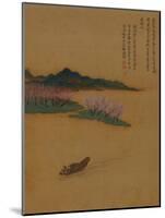 Hermit Fishing on the Peach Blossom Stream, in the Style of Zhao Mengfu, from an Album of Ten…-Yun Shouping-Mounted Giclee Print